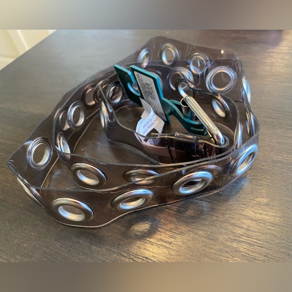 Y2k Style Translucent Grey Jelly Belt XL NWT - Picture 3 of 7